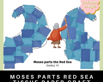 Mosè divide il Mar Rosso con la carta velina / Attività biblica Esodo 14 per bambini