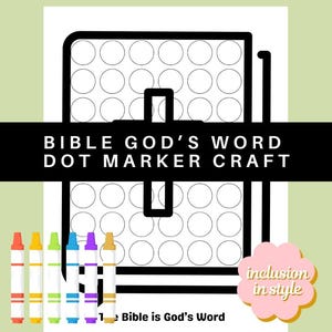 The Bible is God&#39;s Word Dot Marker Sunday School Church Craft