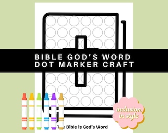 Die Bibel ist Gottes Wort Dot Marker Sonntagsschule Kirche Handwerk