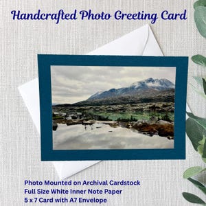 Biglietto d'auguri con foto della natura fatto a mano / Acqua / Riflesso / Yukon / Biglietto 5x7 / Foto lucida 4x6 / Cartoncino blu d'archivio / Busta bianca A7