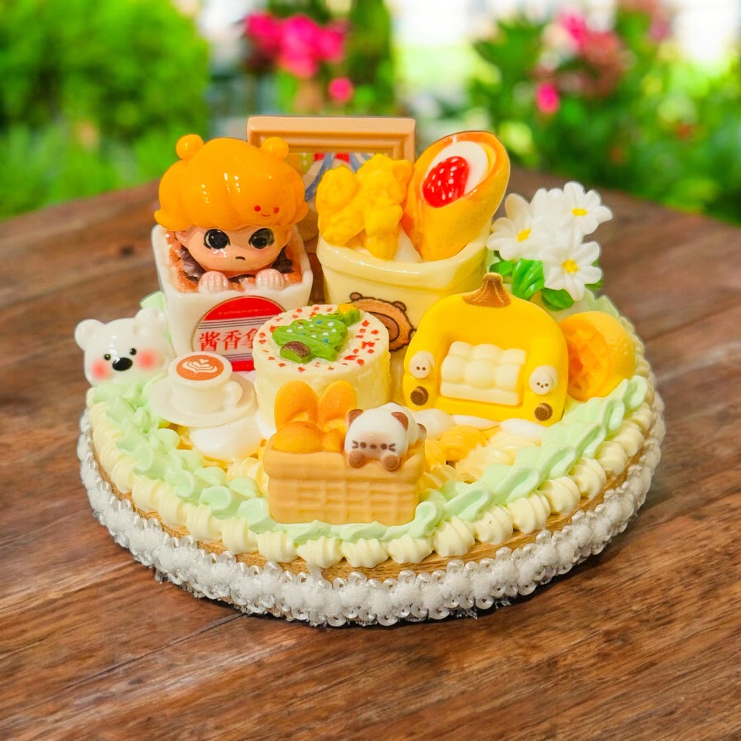 Kawaii Miniature Food Display: Handmade Resin Art Table Centerpiece - Etsy