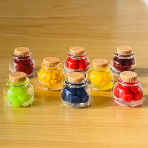 Mini Fruit Jar Magnets | 8-Pack Assortment + 2-Pack Singles | Cute Resin Clay Fridge Décor Gift for Kitchen & Office