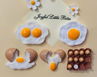 Handmade Egg Magnet Set: Fun Kitchen Refrigerator Decor