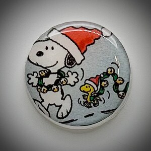 Holiday Snoopy & Woodstock 40mm round