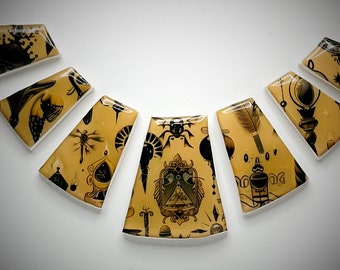 Mystical design Collar (7 pcs) 5 1/2 x 2 inch