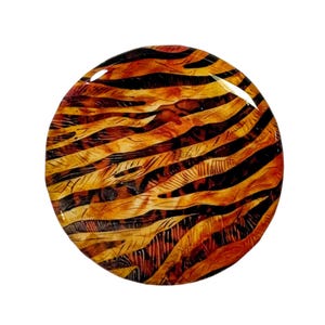 Animal Print Polymer Clay Cabochon - Handmade Resin Art 50mm round