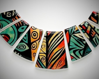 African design Collar (7 pcs) 5 1/2 x 2 inch