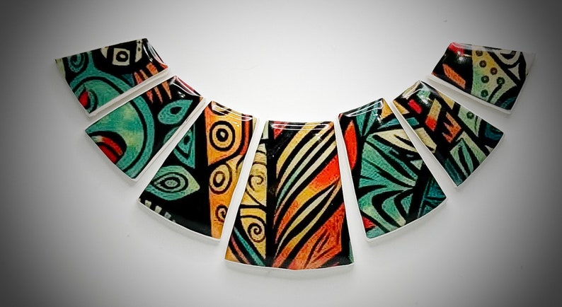 African design Collar 7 pcs 5 1/2 x 2 inch zdjęcie 1