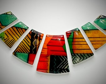 African design Collar (7 pcs) 5 1/2 x 2 inch