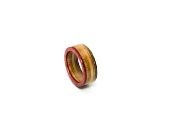 Wooden Skateboard Ring (brown red)