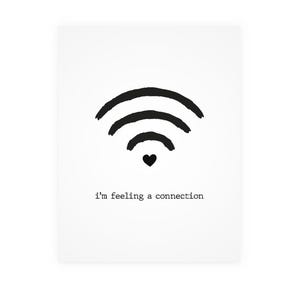 Carte Feeling A Connection | Amour, Romance, Anniversaire, Chiot, Saint-Valentin, Wifi, Internet, Physique Carte de voeux