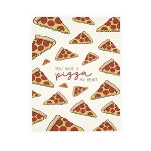 Pizza votre coeur | Amour, Romance, Anniversaire, Pizza, Punny, Saint-Valentin, Physique Carte de voeux
