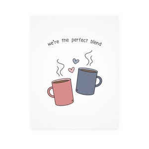 Mélange parfait | Amour, Romance, Anniversaire, Café, Thé, Chiot, Saint-Valentin, Physique Carte de voeux