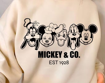 Retro Mickey and Friends SVG, Disney Cut File (Digital Download)