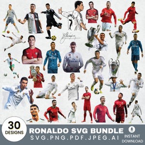 Cristiano Ronaldo PNG SVG - CR7 png - Ronaldo Stickers - GOAT - Ronaldo Png - Goat Png - CR7 Silhouette Football -Legendary - CR7 Background