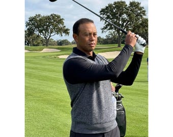 Nike Golf Dri-FIT V-Neck Sweater Vest Mens XL Gray Heather Performance Layer