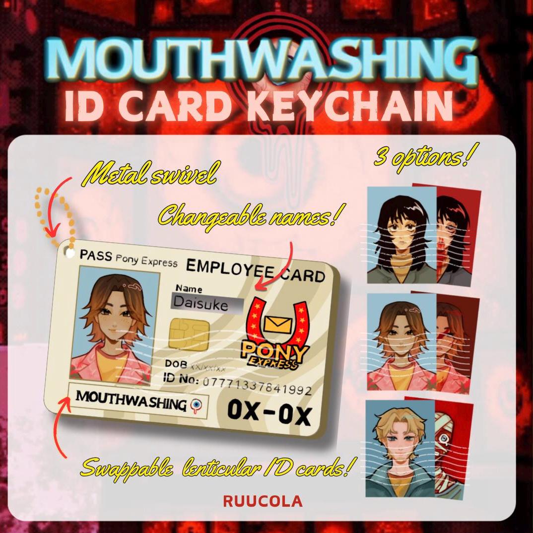 Mouthwashing Lenticular ID Card Keychain! - Etsy