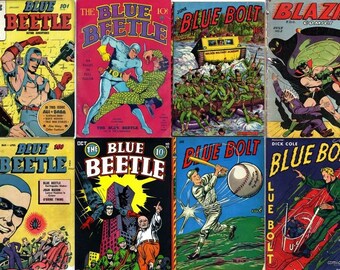 Novelty Comics BLUE BOLT Fox Feature Blue Beetle Comics DVD (Golden Age Vol 10) Joe Simon Captain Flash