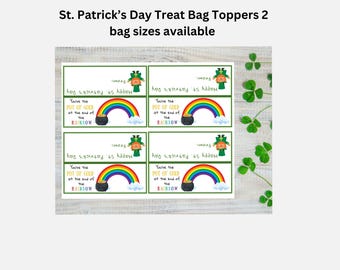 St. Patrick’s Day Treat Bag Topper – “You’re the Pot of Gold at the End of the Rainbow”