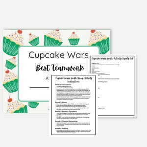 Actividad de Cupcake Wars para grupos de jóvenes: premios, instrucciones y lista de materiales incluidos. ¡Se puede modificar fácilmente para una fiesta de Cupcake Wars!