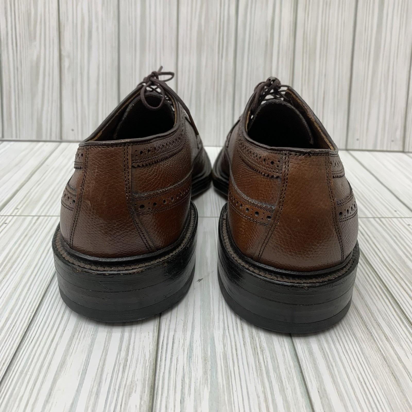 VTG Allen Edmonds 9157 Macneil Brown Pebbled Leather Wingtip  display picture 3