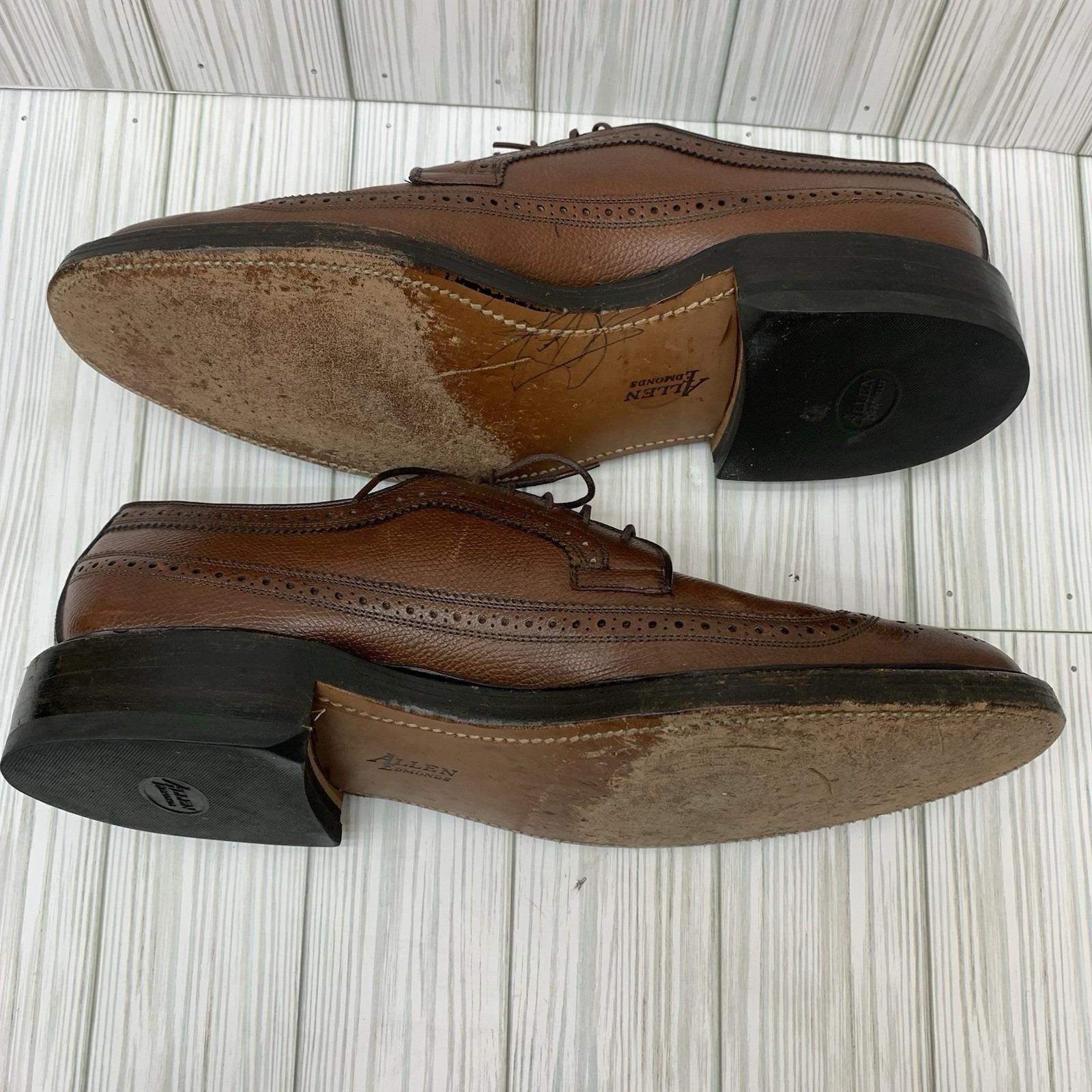 VTG Allen Edmonds 9157 Macneil Brown Pebbled Leather Wingtip