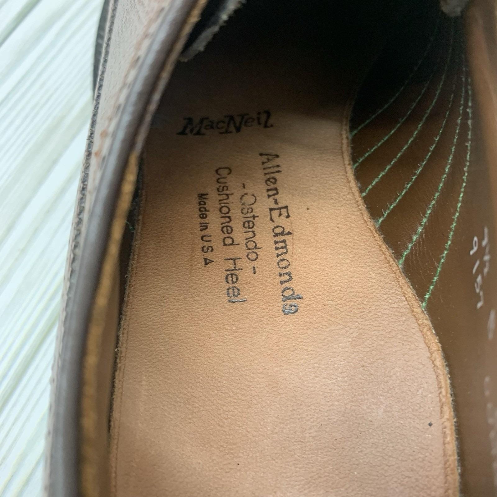 VTG Allen Edmonds 9157 Macneil Brown Pebbled Leather Wingtip