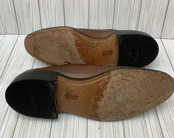 【1970s】Allen Edmonds MacNair US9.5D 27cm VTG Allen Edmonds 9157 Macneil Brown Pebbled Leather Wingtip
