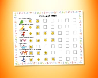 Dinosaur Potty Training Reward Chart: Visual Step-by-Step Guide (Digital Download)