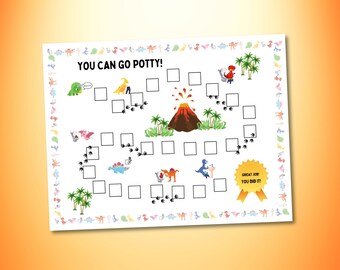 Dinosaur Potty Training Chart: Printable Reward Tracker (Digital Download)