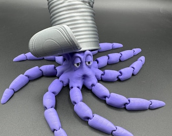 Articulating Octopus with Tin Can Hat 3D Print
