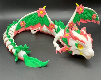 The Floral Empress 3D Printed Articulated Dragon