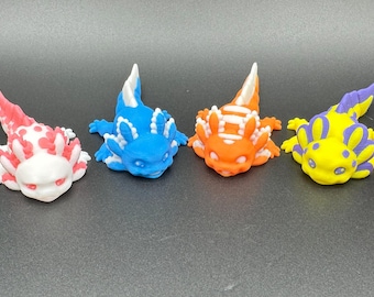 Baby Axolotl Bundle (6) 3D Printed Articulated