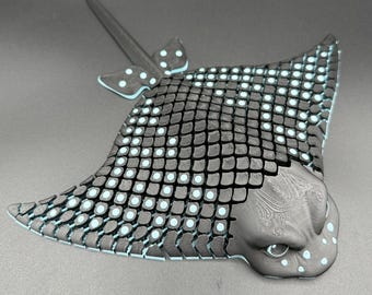 Spotted Eagle Ray Mesh Flowing Articulated 3D Print