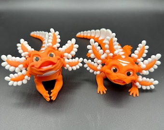 Axolotl Dandy Candy Large Detailed Articulating 3D Printed Amphibian Salamander