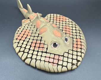 Electric Ray Mesh Flowing Articulated 3D Print