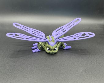 Dragonfly - Lenny Dragonfly Articulating 3D Print Woodland Bug