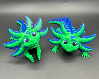 Axolotl Sweet N' Sour Large Detailed Articulating 3D Printed Amphibian Salamander