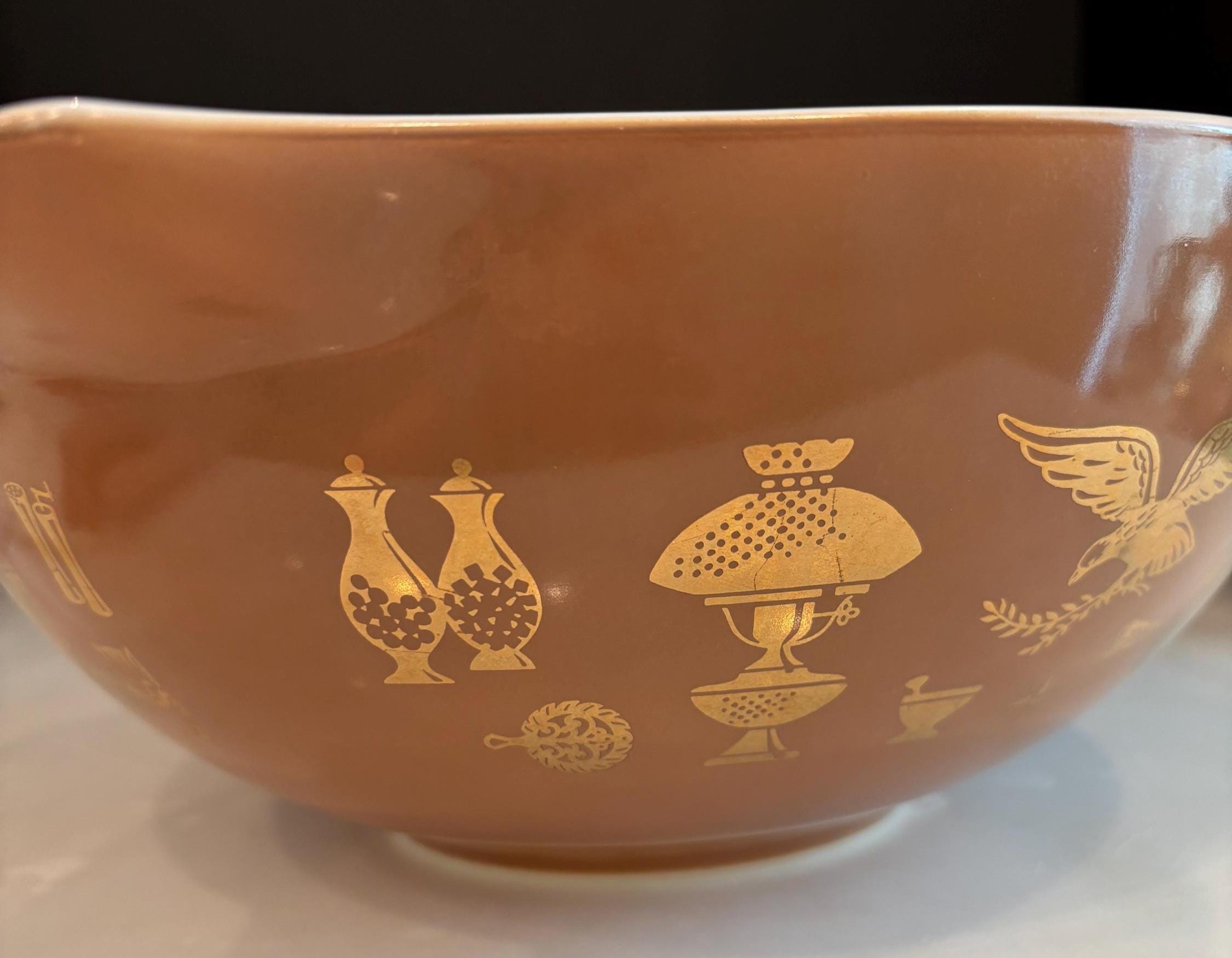 ヴィンテージ パイレックス アーリーアメリカン ミキシングボウル：22K