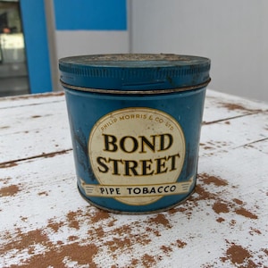 Boîte à tabac à pipe vintage Bond Street - Philip Morris & Co. Collectible - London Scene