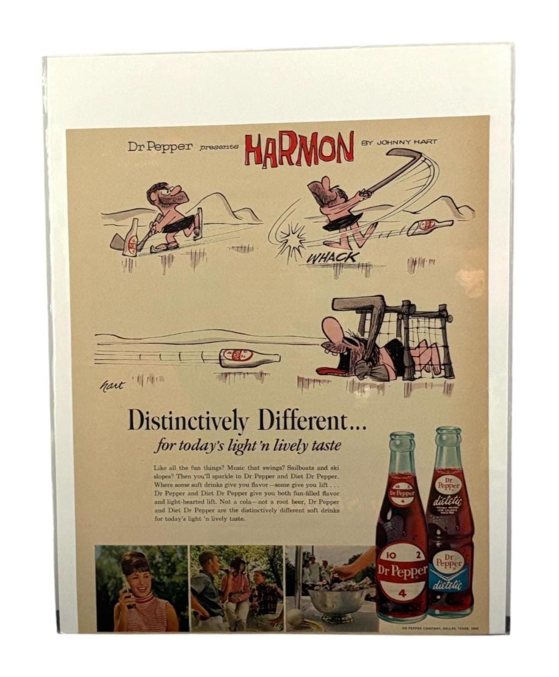 Dr. Pepper - 1965 Harmon Cartoon Ad - Vintage Beverage