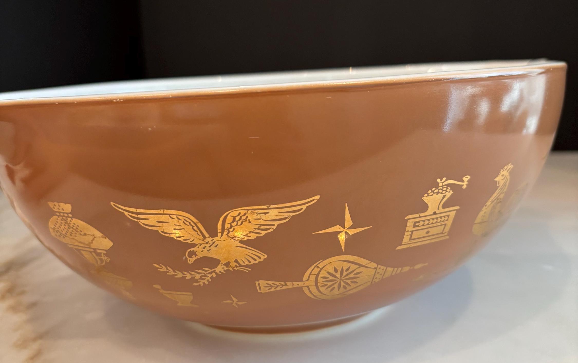 ヴィンテージ パイレックス アーリーアメリカン ミキシングボウル：22K