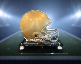 Joe Montana Autographed Notre Dame College Helmet with Display Case – Authenticated Collectible