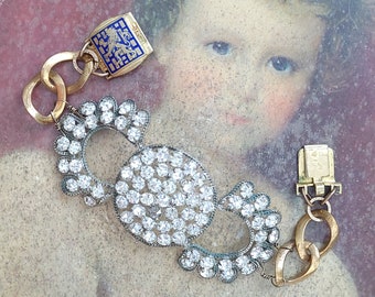 French Inspired Rhinestone Bracelet