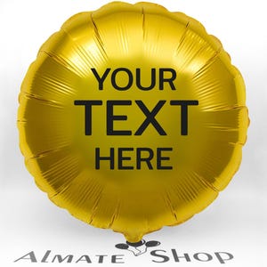 Custom 19 inch Gold Foil Balloon: Personalized Text, Party Decor