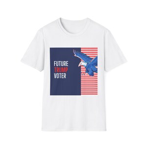 Camiseta unisex de estilo suave Future Trump Voter, MAGA, camiseta de cuello redondo Trump 47 President, camiseta de elección 2024, regalo político
