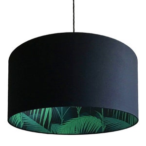 Cole & Son Palm Jungle Silhouette Lampshade in Jet Black