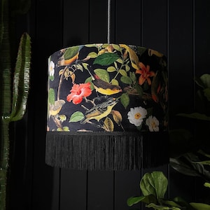 Shadow Caller Bird Lampshade With Fringing