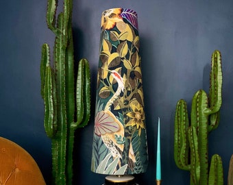 Pantallas de lámpara cónicas extragrandes de terciopelo Paradise Lost