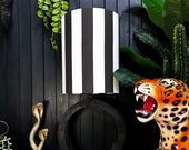 Beetlejuice Black and White Stripe Tube Lampshades - 4 Sizes available